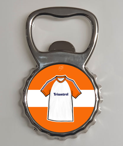 Luton 1981/82 Home Shirt Memorabilia Metal Bottle Opener Fridge Magnet