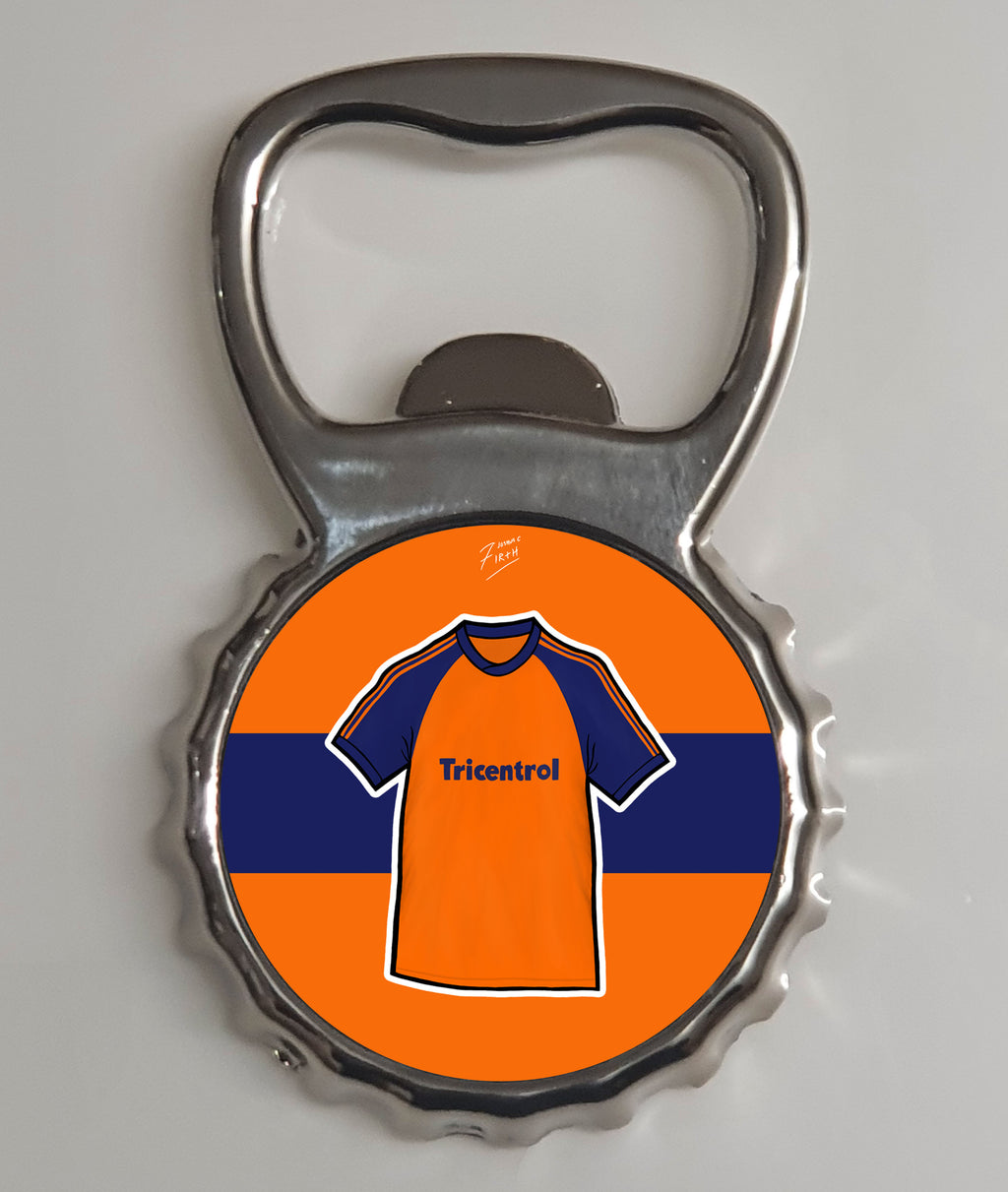 Luton 1981/82 Away Shirt Memorabilia Metal Bottle Opener Fridge Magnet