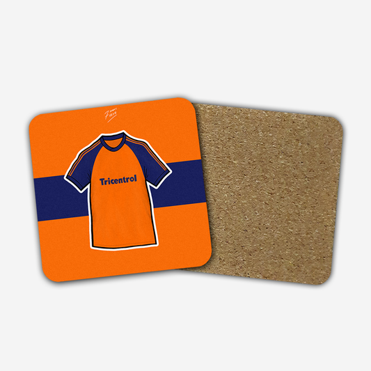 Luton 1981/82 Away Shirt Memorabilia Hand Sublimated Football Coaster