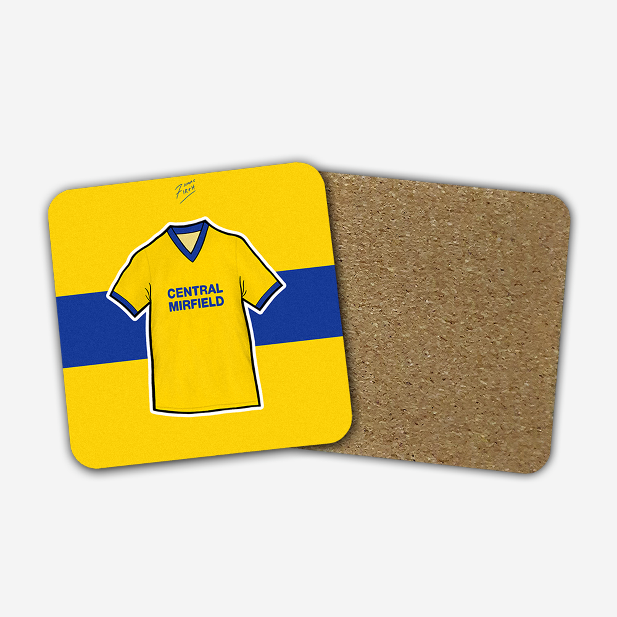 Huddersfield 1982/83 Away Shirt Memorabilia Hand Sublimated Football Coaster