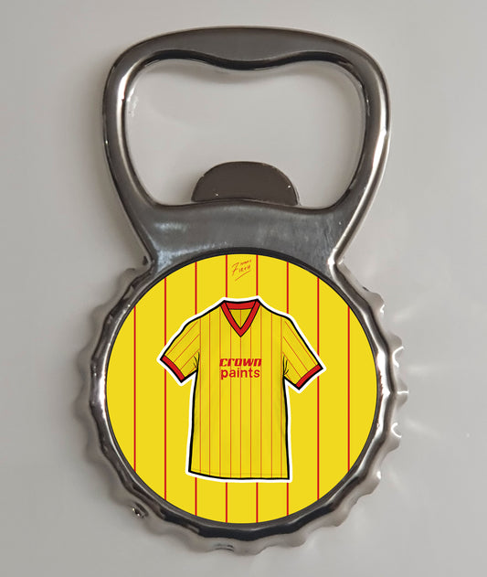 Liverpool 1982-84 Away Shirt Memorabilia Metal Bottle Opener Fridge Magnet