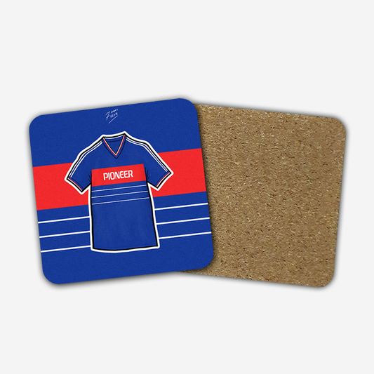 Coaster inspired by the Ipswich Town Football Club home shirt from the 80's. 1984/85