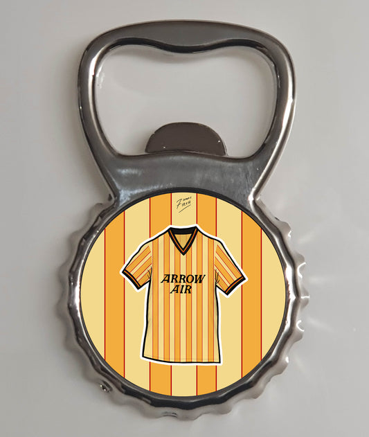 Hull 1984-86 Home Shirt Memorabilia Metal Bottle Opener Fridge Magnet
