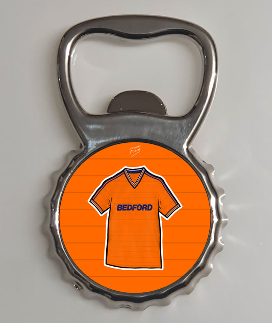 Luton 1984-87 Away Shirt Memorabilia Metal Bottle Opener Fridge Magnet