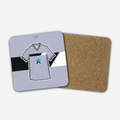 Newcastle 1985-87 Away Shirt Memorabilia Hand Sublimated Football Coaster