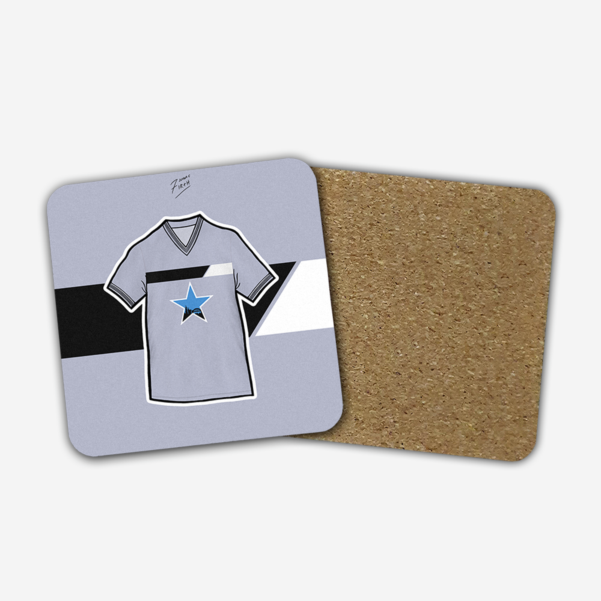 Newcastle 1985-87 Away Shirt Memorabilia Hand Sublimated Football Coaster