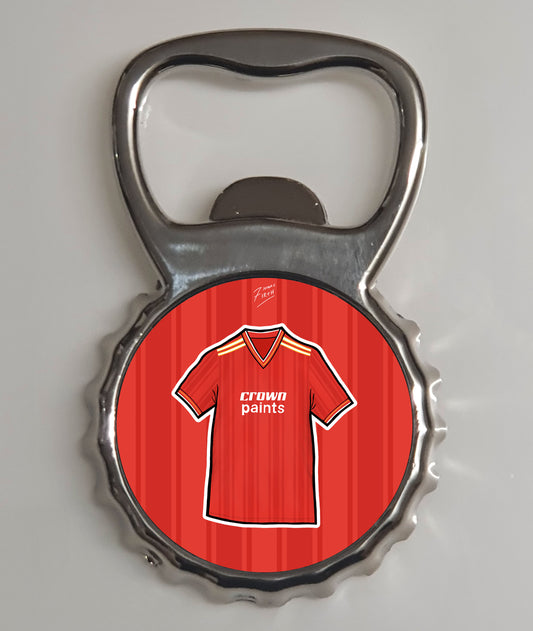 Liverpool 1985-87 Home Shirt Memorabilia Metal Bottle Opener Fridge Magnet