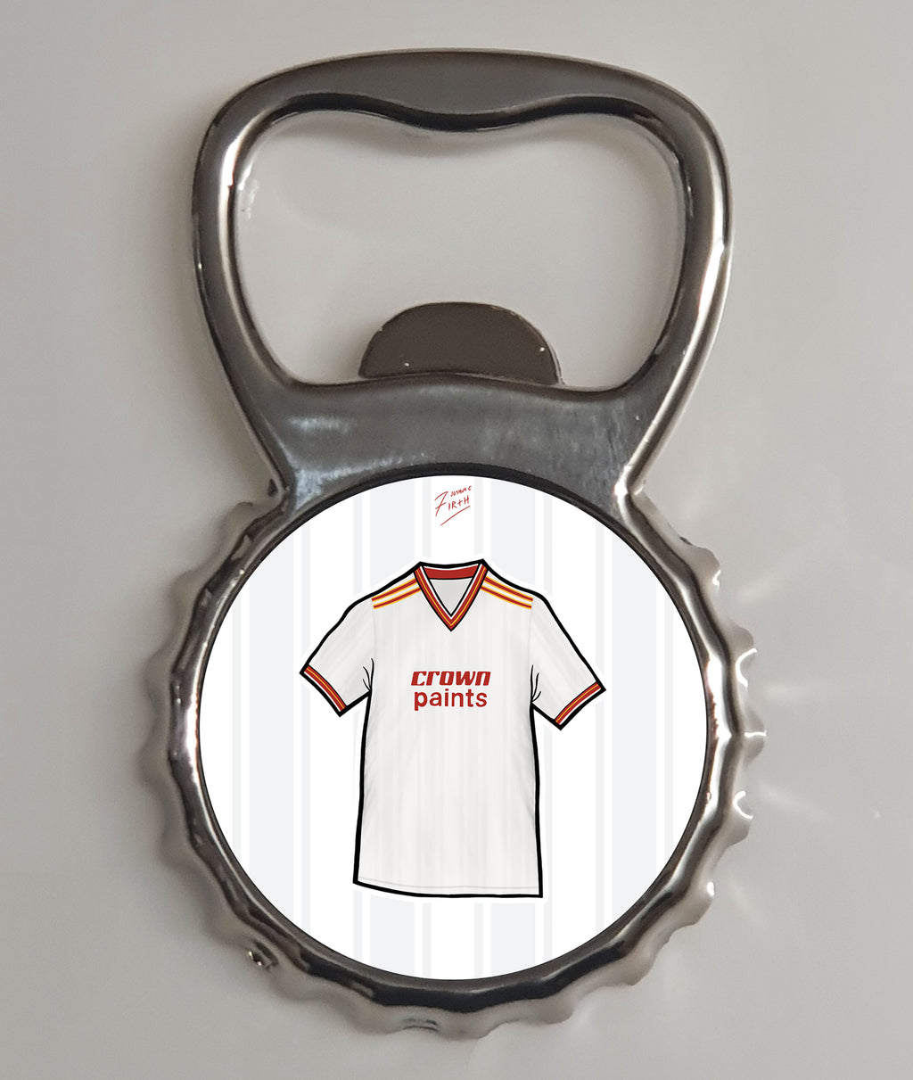 Liverpool 1986-87 Away Shirt Memorabilia Metal Bottle Opener Fridge Magnet