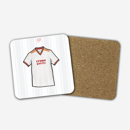 Liverpool 1986-87 Away Shirt Memorabilia Hand Sublimated Football Coaster