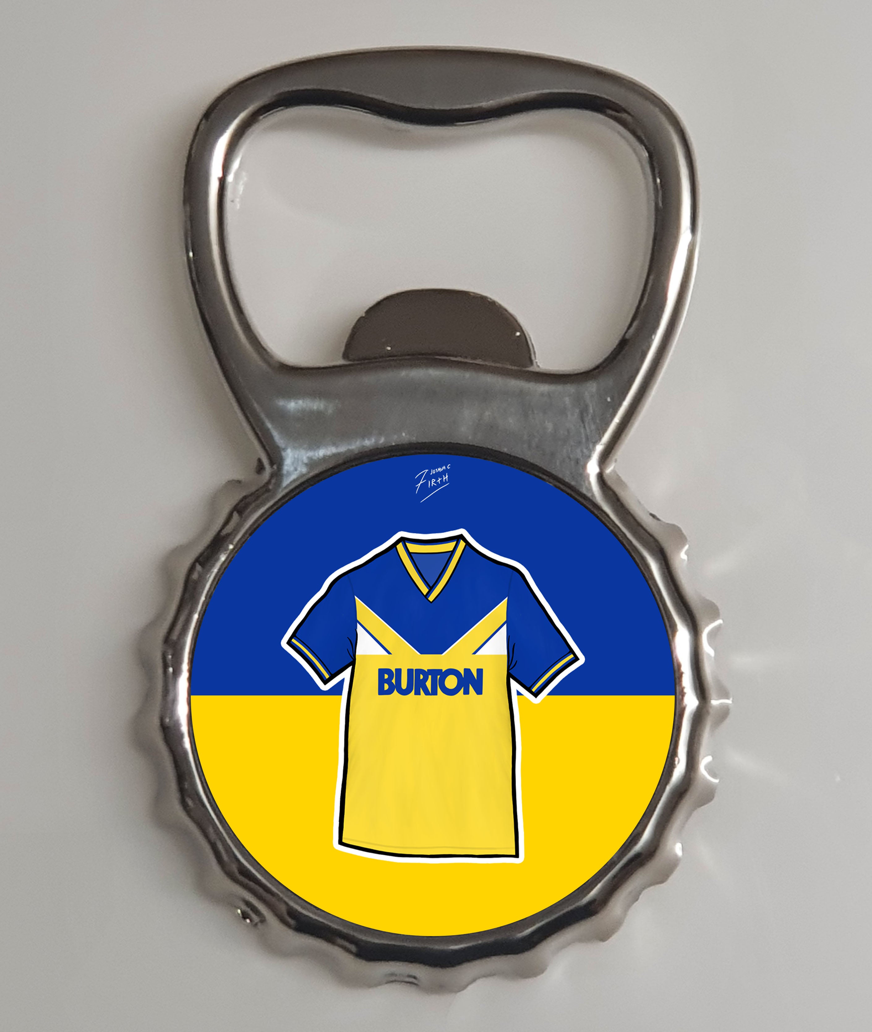 Leeds 1986-88 Away Shirt Memorabilia Metal Bottle Opener Fridge Magnet