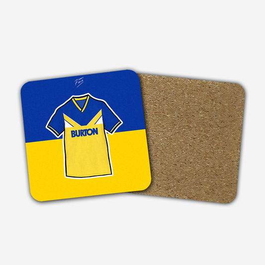 Leeds 1986-88 Away Shirt Memorabilia Hand Sublimated Football Coaster