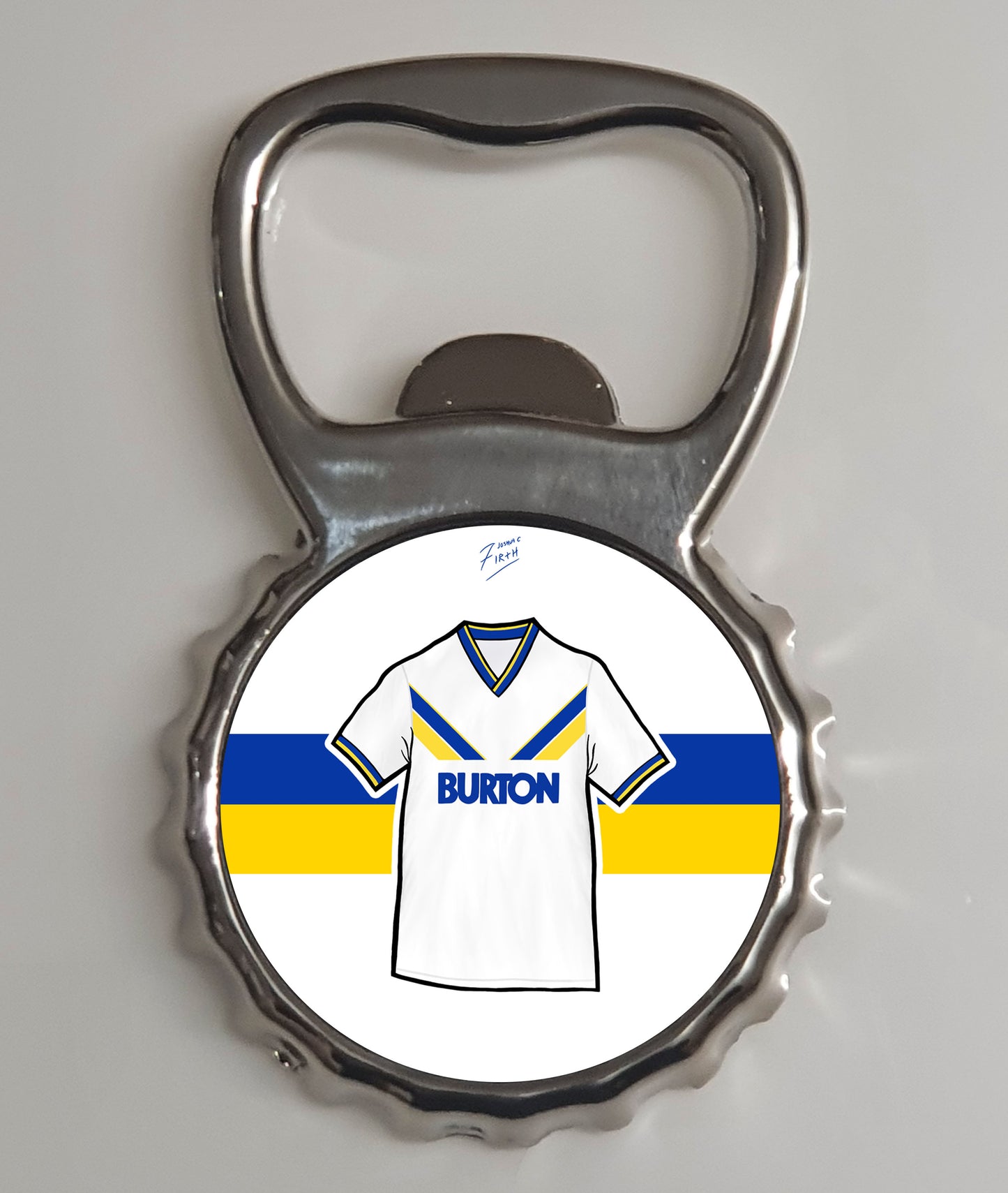 Leeds 1986-88 Home Shirt Memorabilia Metal Bottle Opener Fridge Magnet