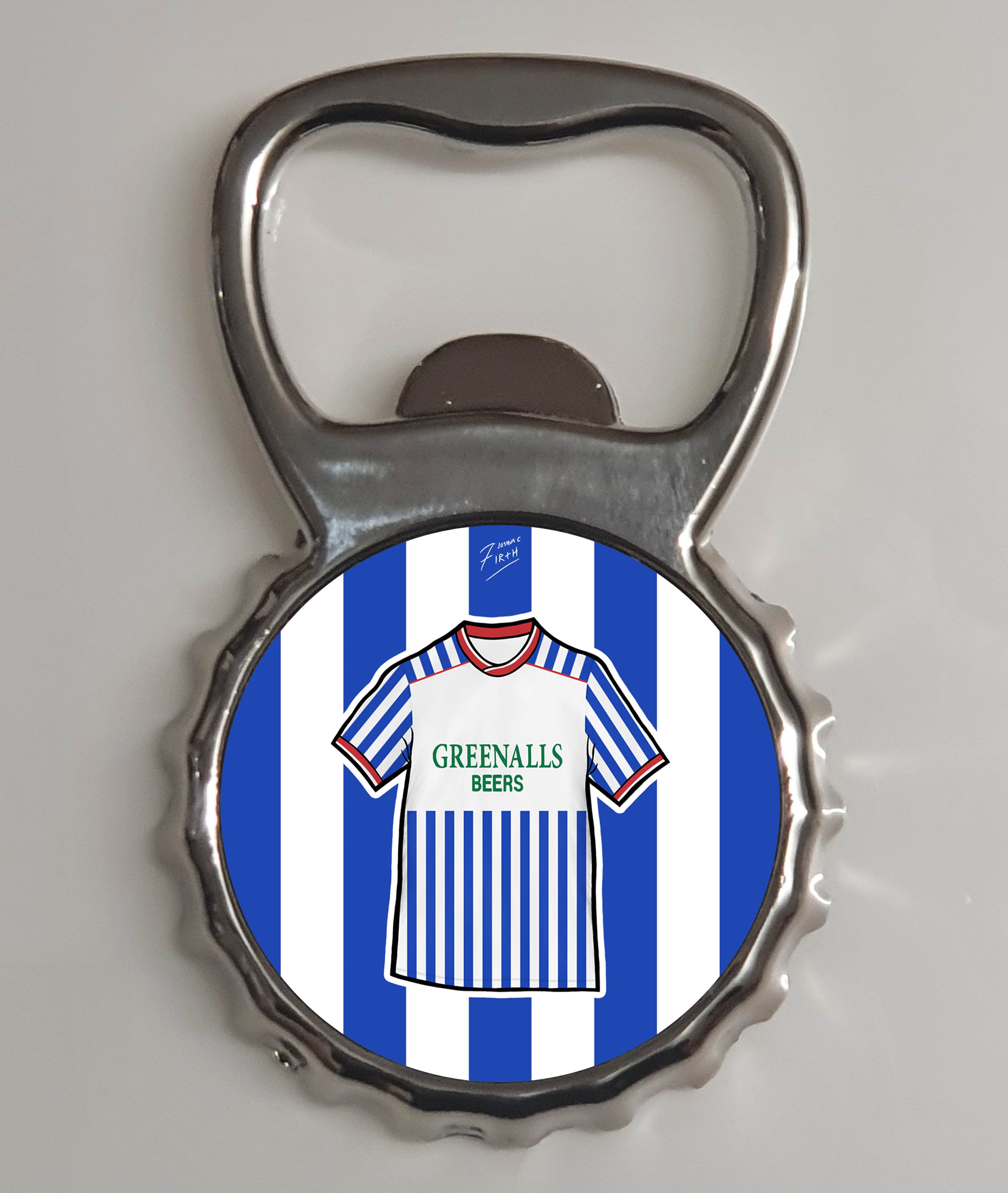 Huddersfield 1987/88 Home Shirt Memorabilia Metal Bottle Opener Fridge Magnet