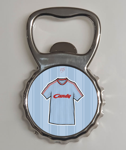 Liverpool 1988-89 Away Shirt Memorabilia Metal Bottle Opener Fridge Magnet