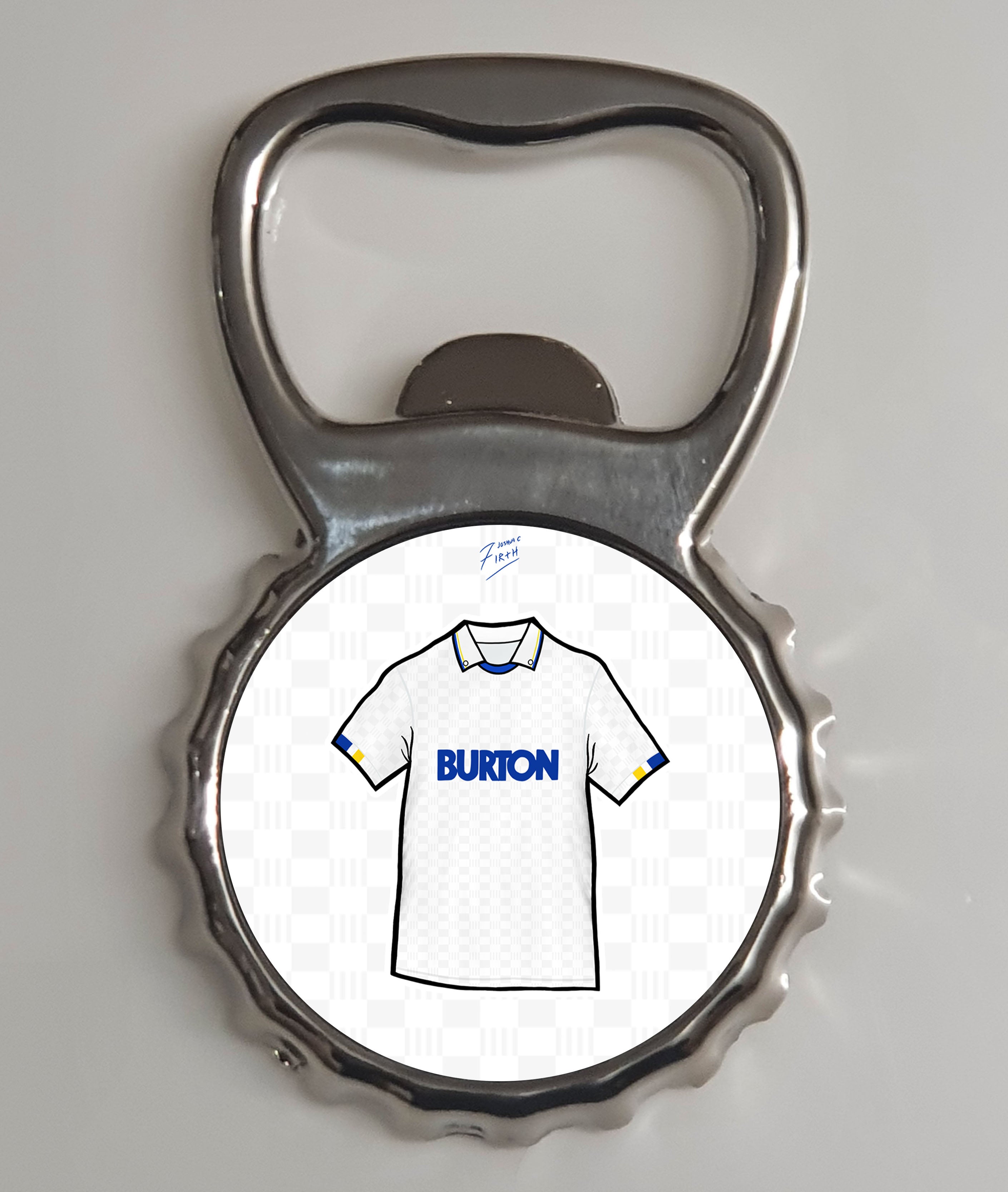 Leeds 1988-89 Home Shirt Memorabilia Metal Bottle Opener Fridge Magnet