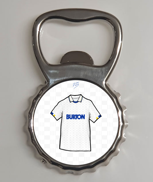 Leeds 1988-89 Home Shirt Memorabilia Metal Bottle Opener Fridge Magnet
