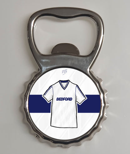 Luton 1988/89 Home Shirt Memorabilia Metal Bottle Opener Fridge Magnet