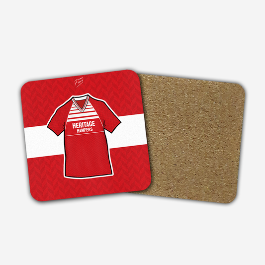 Middlesbrough 1988-90 Home Shirt Memorabilia Hand Sublimated Football Coaster