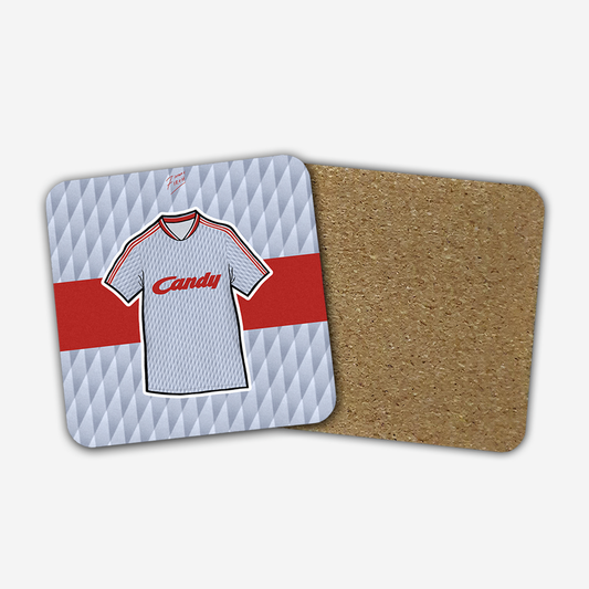 Liverpool 1989-91 Away Shirt Memorabilia Hand Sublimated Football Coaster