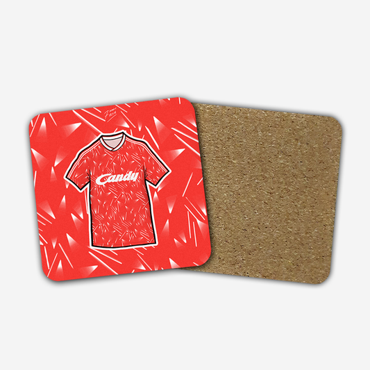 Liverpool 1989-91 Home Shirt Memorabilia Hand Sublimated Football Coaster