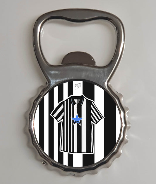 Newcastle 1990-93 Home Shirt Memorabilia Metal Bottle Opener Fridge Magnet
