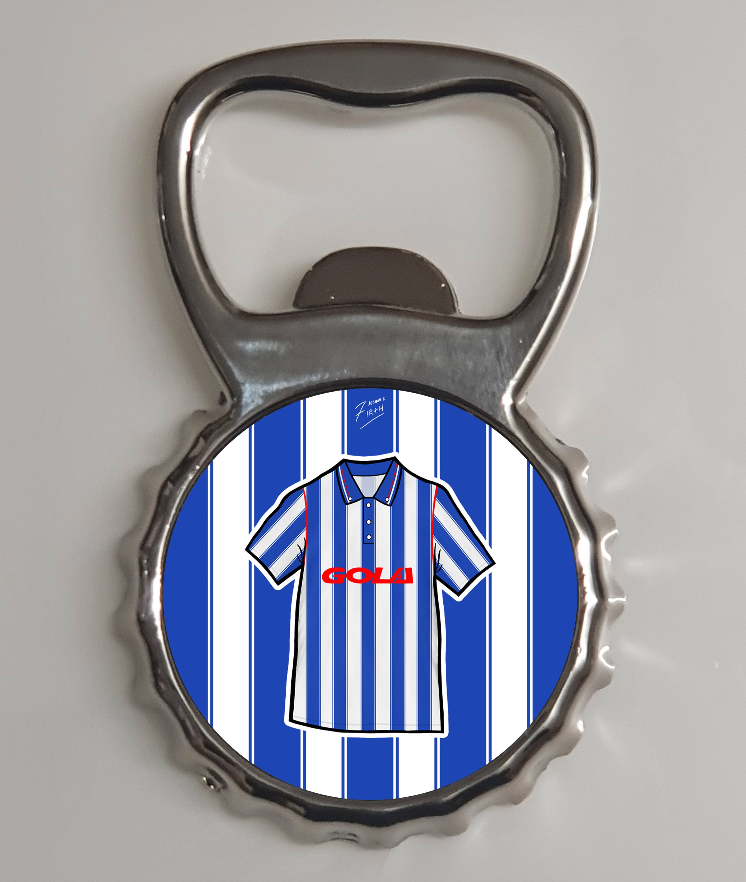 Huddersfield 1991/92 Home Shirt Memorabilia Metal Bottle Opener Fridge Magnet