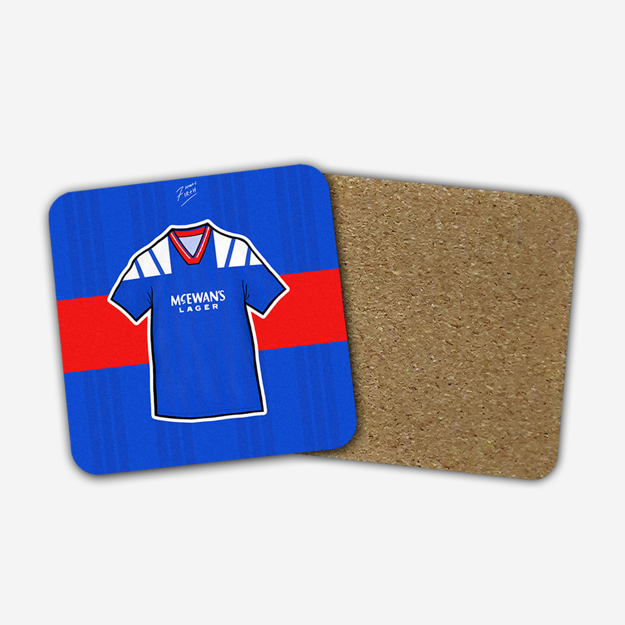 Rangers 1992-94 Home Shirt Memorabilia Football Coaster