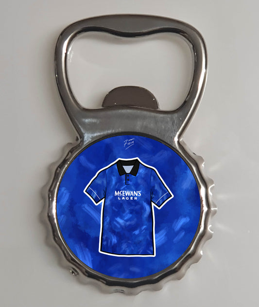 Newcastle 1993-95 Away Shirt Memorabilia Metal Bottle Opener Fridge Magnet