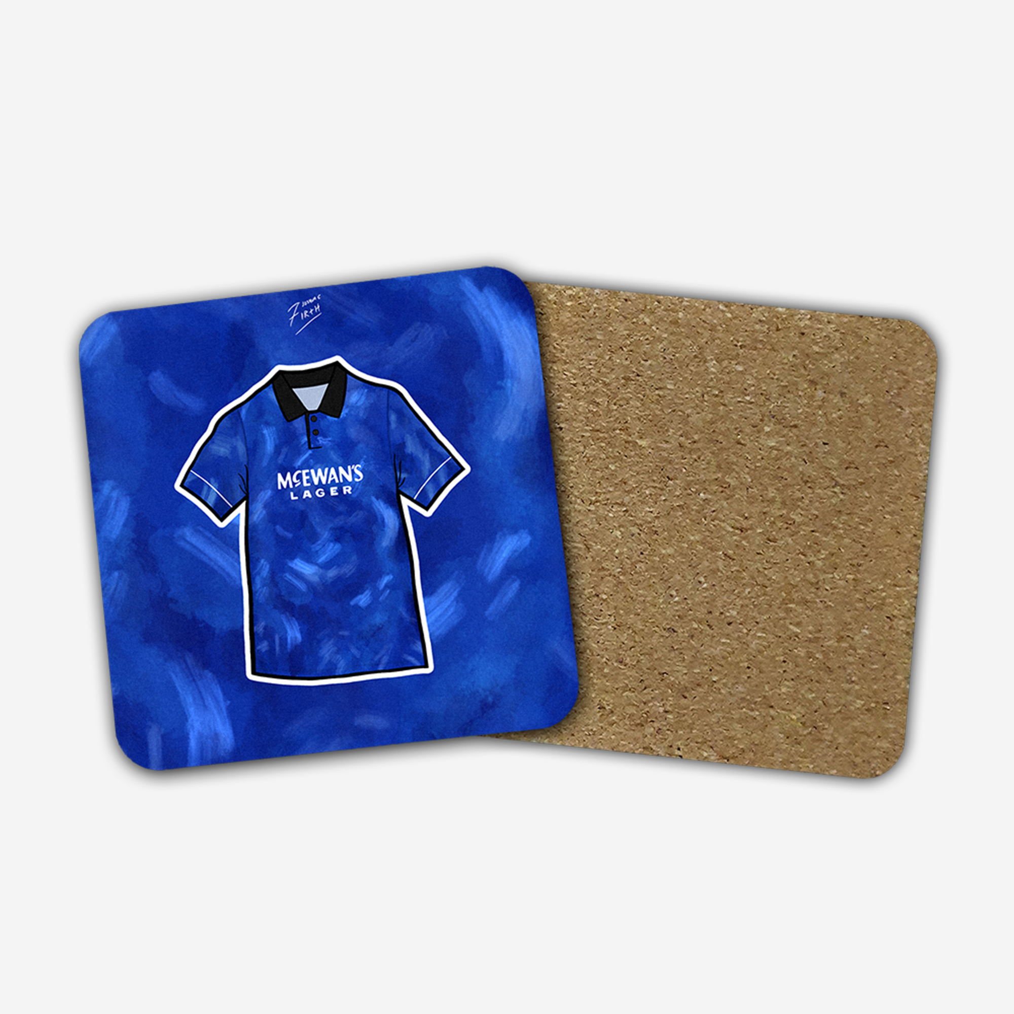 Newcastle 1993-95 Away Shirt Memorabilia Hand Sublimated Football Coaster