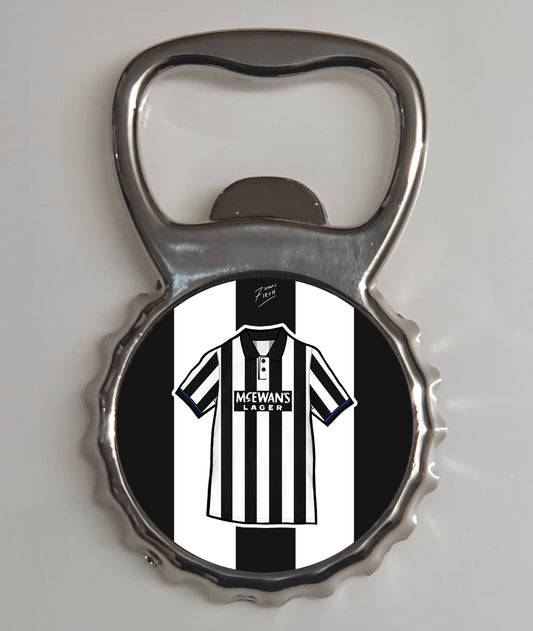 Newcastle 1993-95 Home Shirt Memorabilia Metal Bottle Opener Fridge Magnet