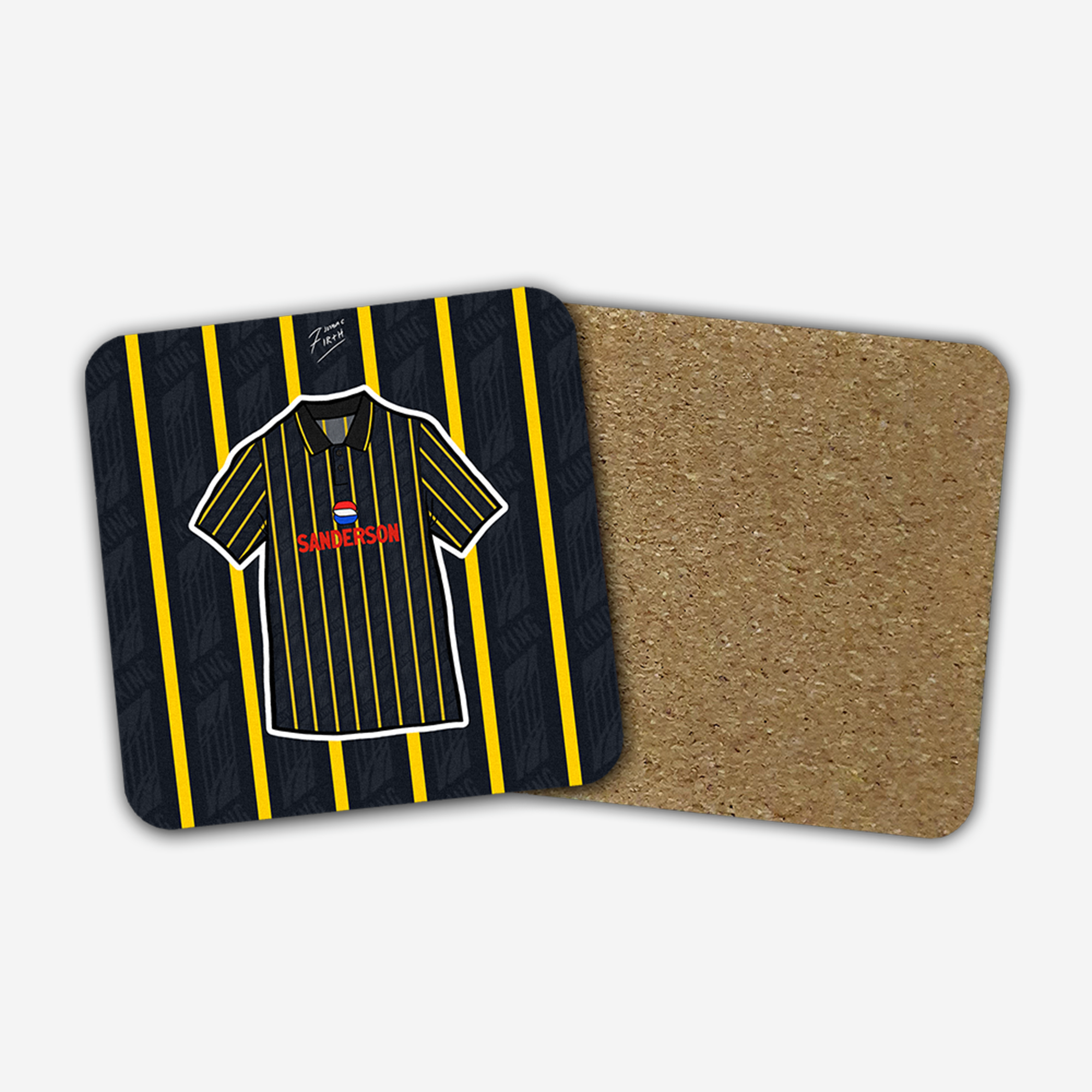 Sheff Wed 1993/94 Away Shirt Memorabilia Hand Sublimated Football Coaster