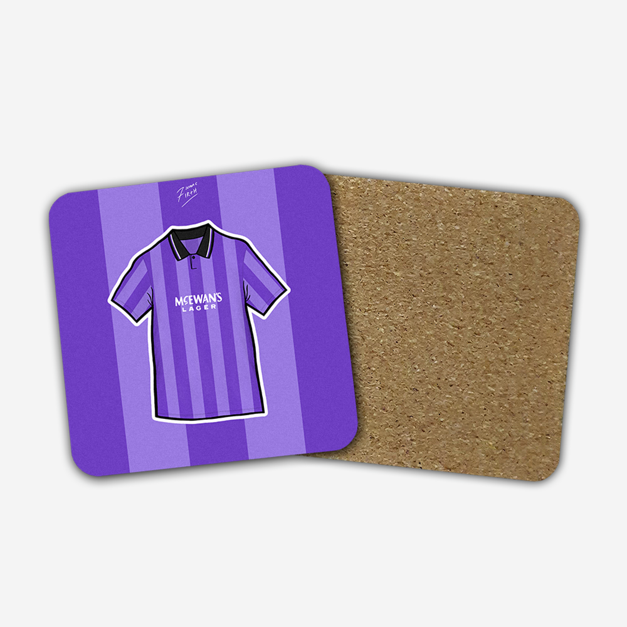 Rangers 1994/95 Third Shirt Memorabilia Hand Sublimated Football Coaster