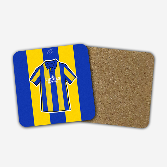 Leeds 1993-95 Away Shirt Memorabilia Hand Sublimated Football Coaster