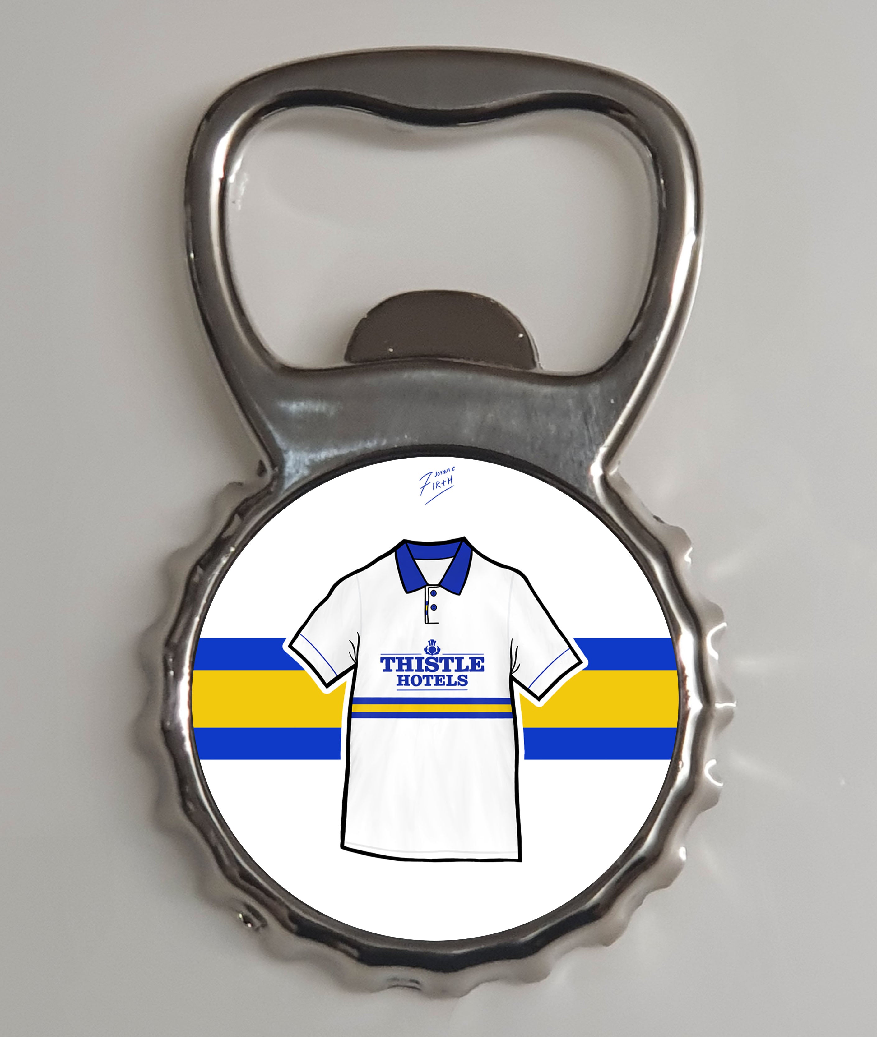 Leeds 1994/95 Home Shirt Memorabilia Metal Bottle Opener Fridge Magnet