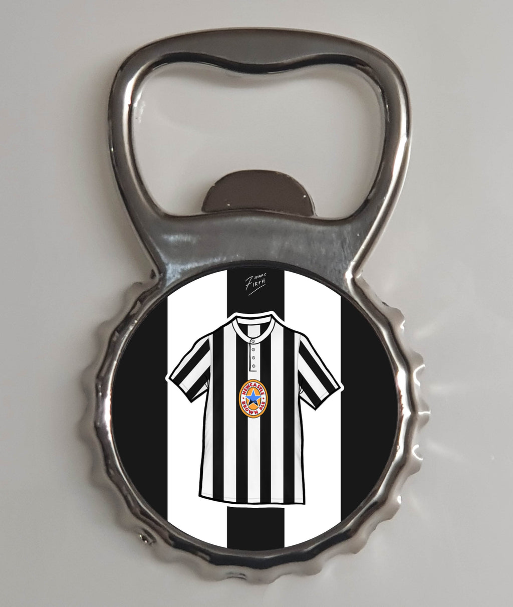 Newcastle 1995-97 Home Shirt Memorabilia Metal Bottle Opener Fridge Magnet