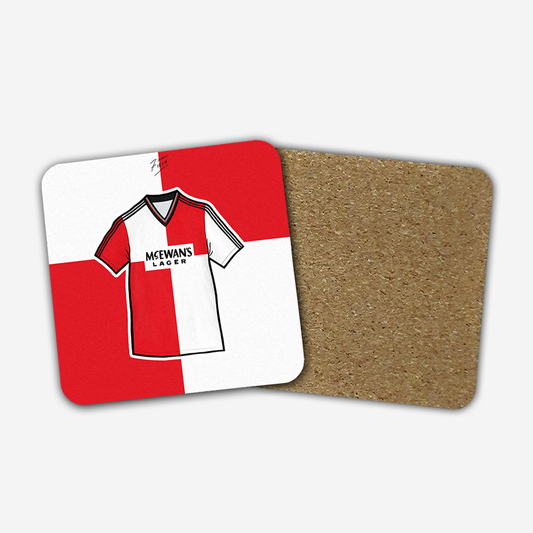 Rangers 1995/96 Away Shirt Memorabilia Hand Sublimated Football Coaster