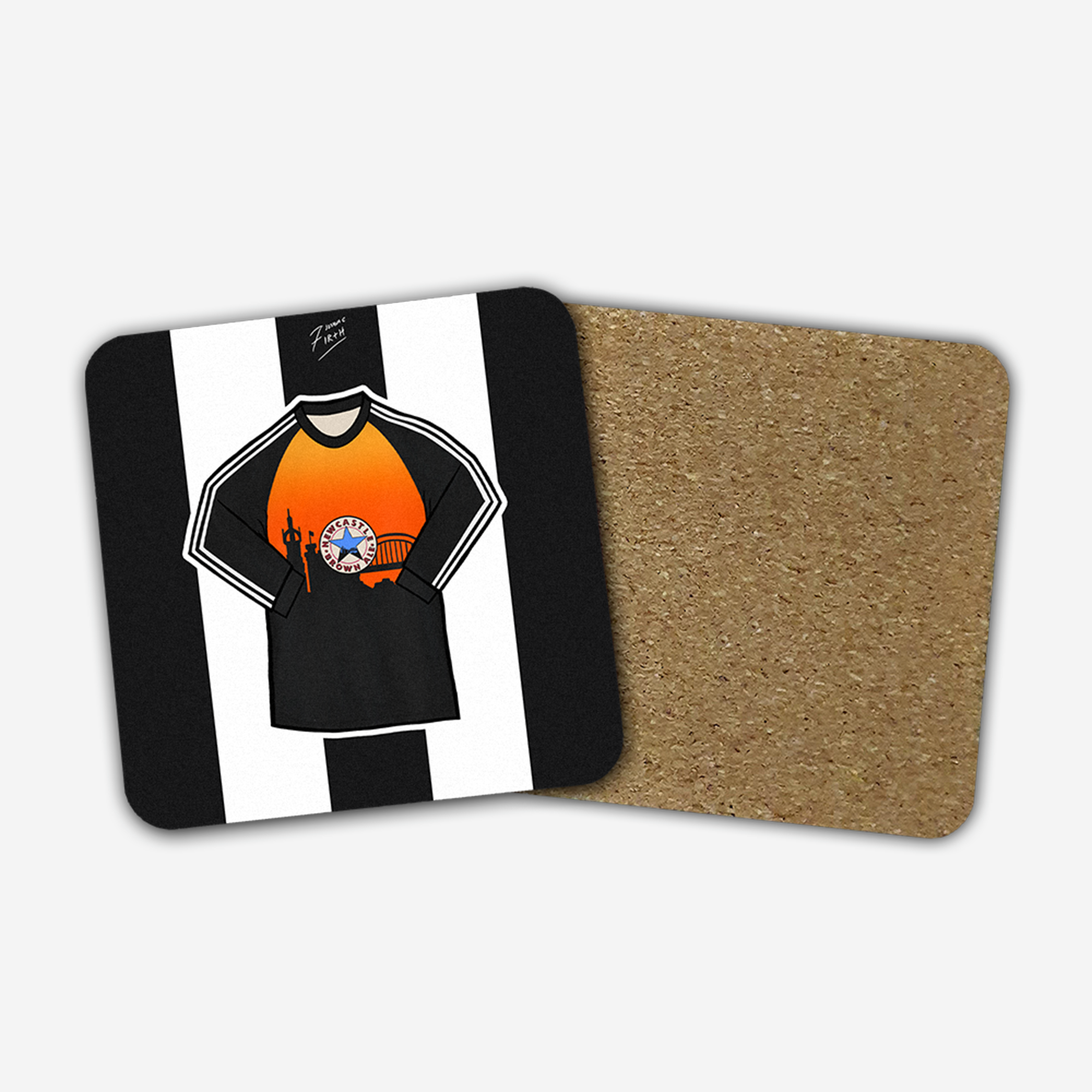 Newcastle 1996/97 Goalkeeper Shirt Memorabilia Hand Sublimated Football Coaster