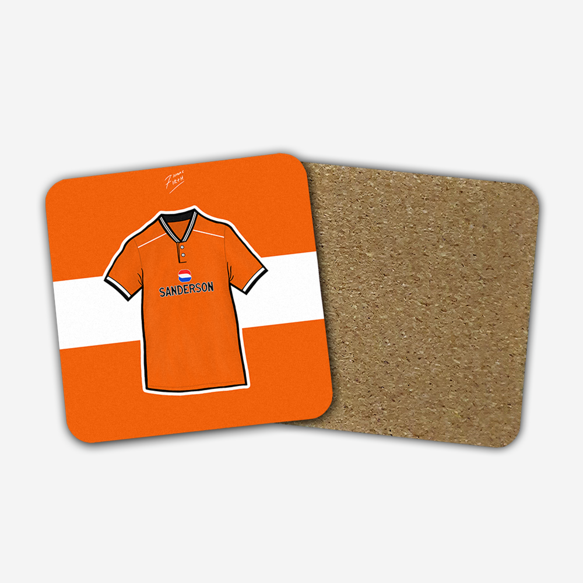 Sheff Wed 1996-98 Away Shirt Memorabilia Hand Sublimated Football Coaster