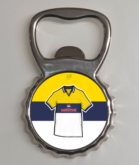 Sheff Wed 1998-00 Away Shirt Memorabilia Metal Bottle Opener Fridge Magnet