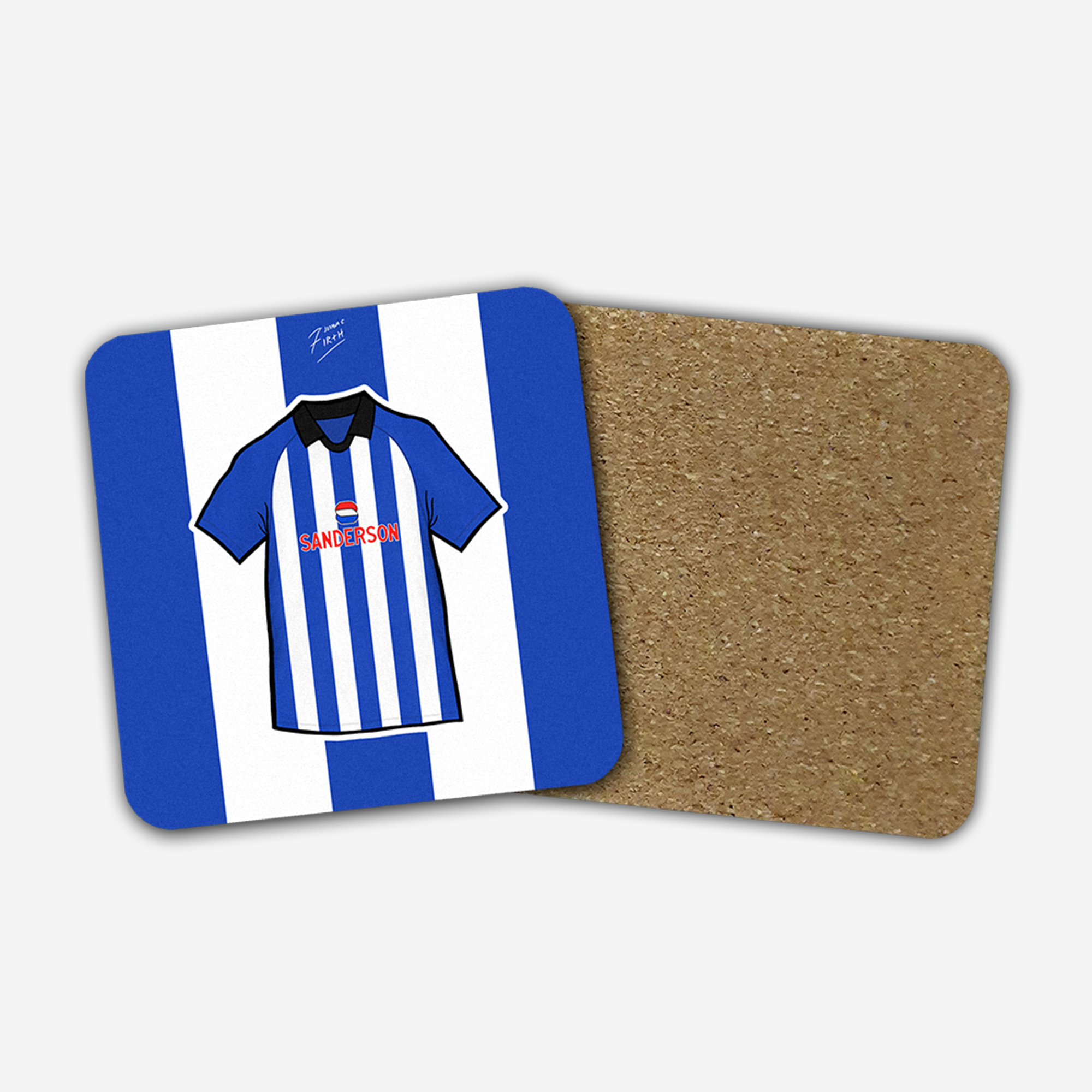 Sheff Wed 1999/00 Home Shirt Memorabilia Hand Sublimated Football Coaster