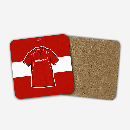 Middlesbrough 2002-04 Home Shirt Memorabilia Hand Sublimated Football Coaster