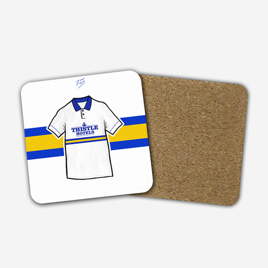 Leeds 1993-95 Home Shirt Memorabilia Hand Sublimated Football Coaster