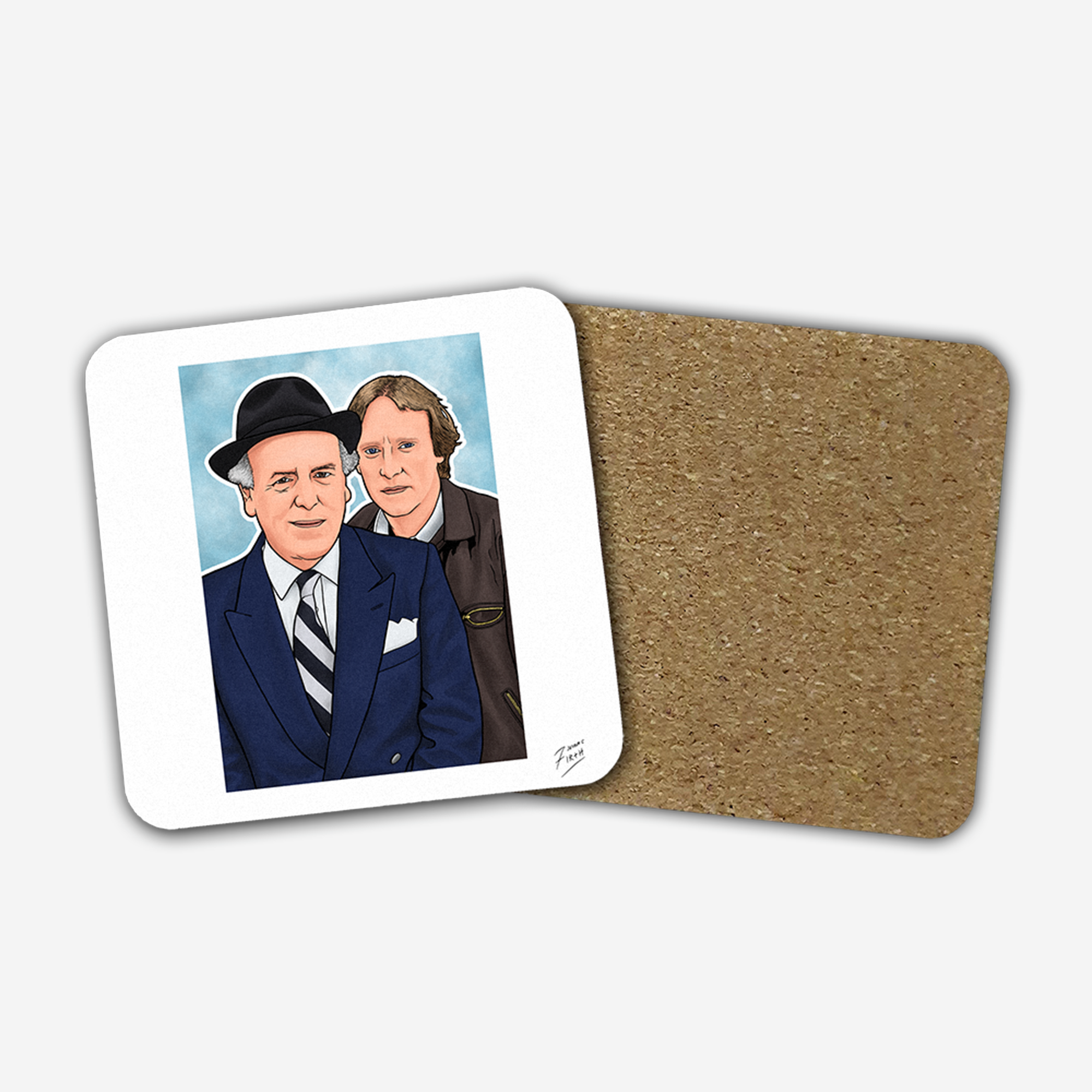 Artwork Arthur Daley & Terry McCann British Television Minder Drinks Coaster