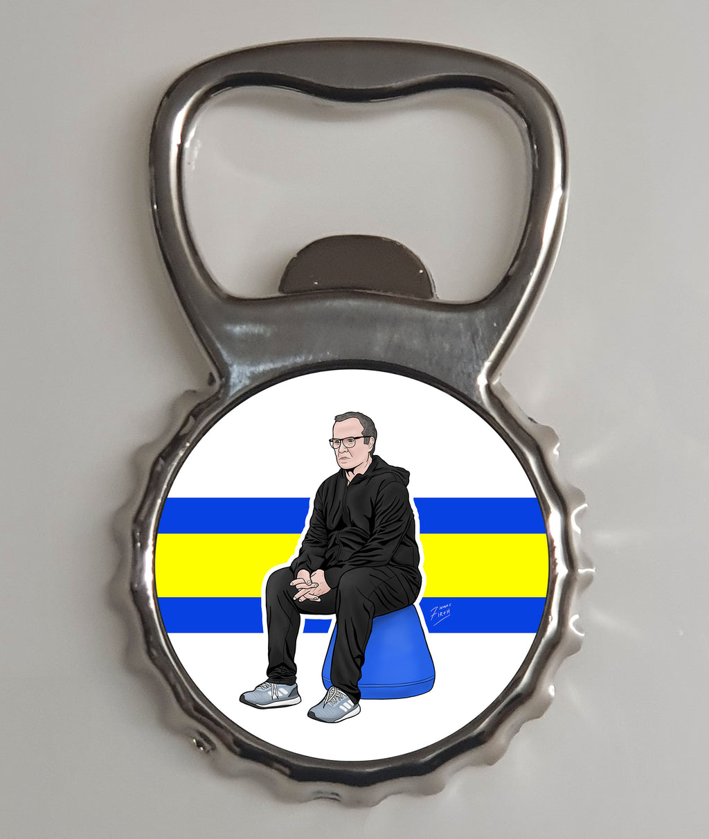 Marcelo Bielsa Leeds Memorabilia Metal Bottle Opener Fridge Magnet