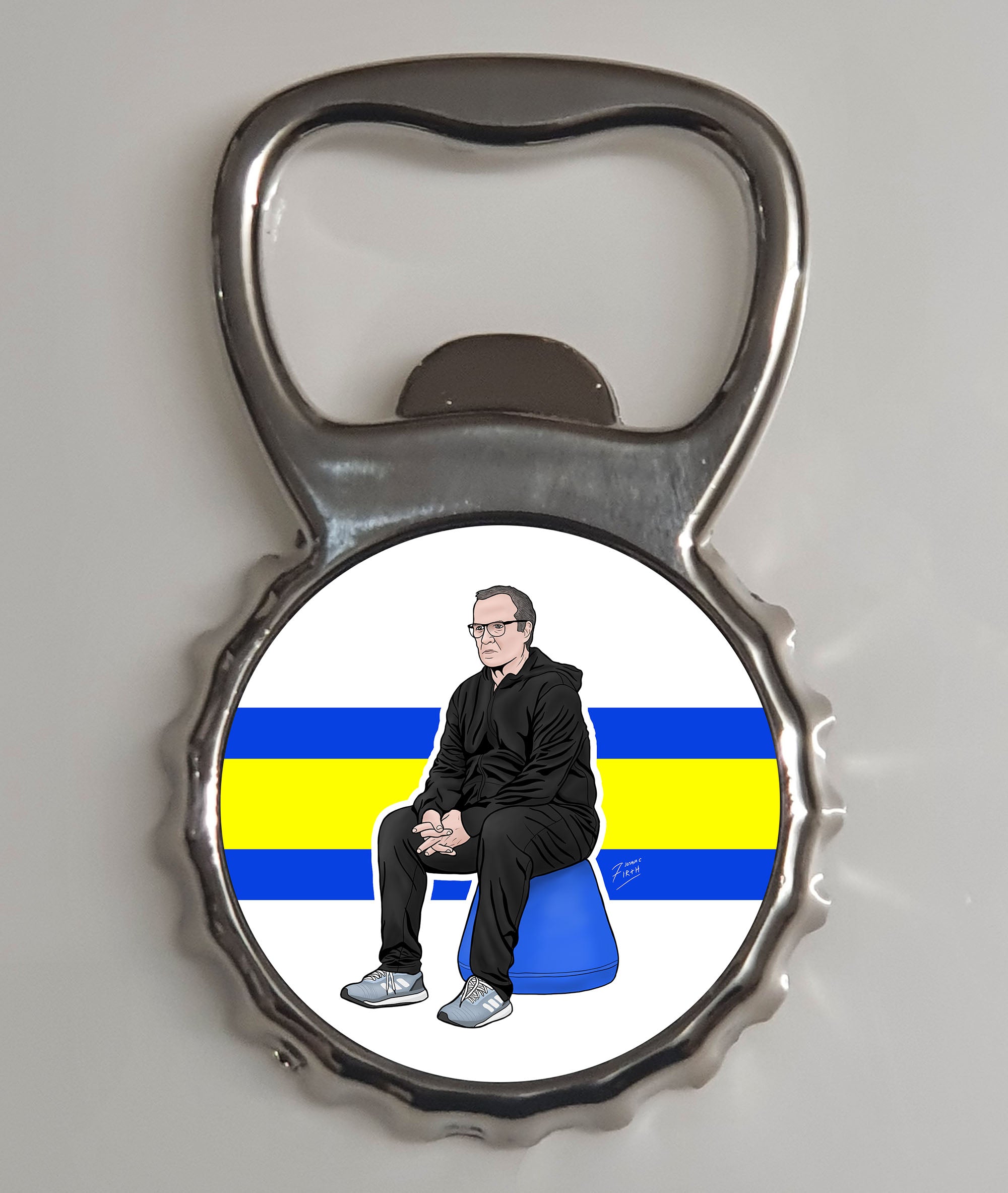 Marcelo Bielsa Leeds Memorabilia Metal Bottle Opener Fridge Magnet