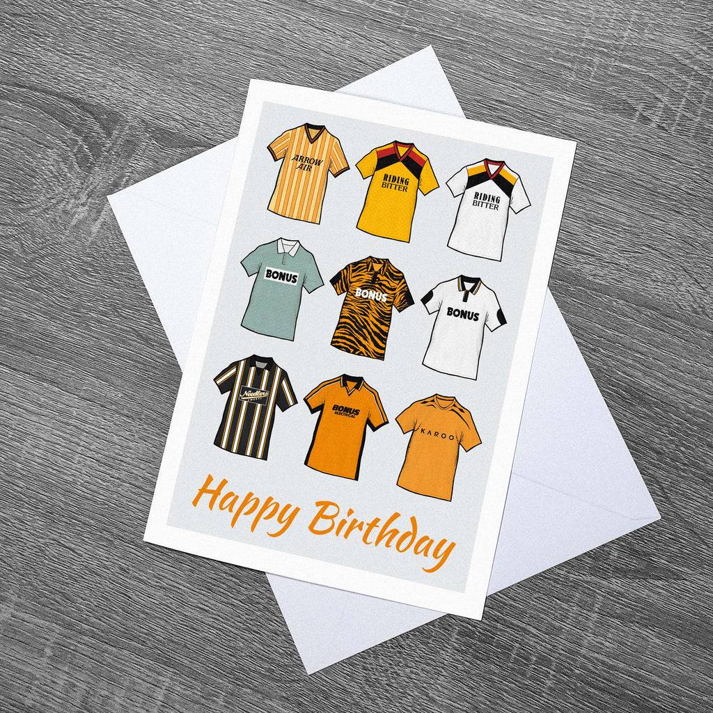 Hull City Football Retro Birthday Card 