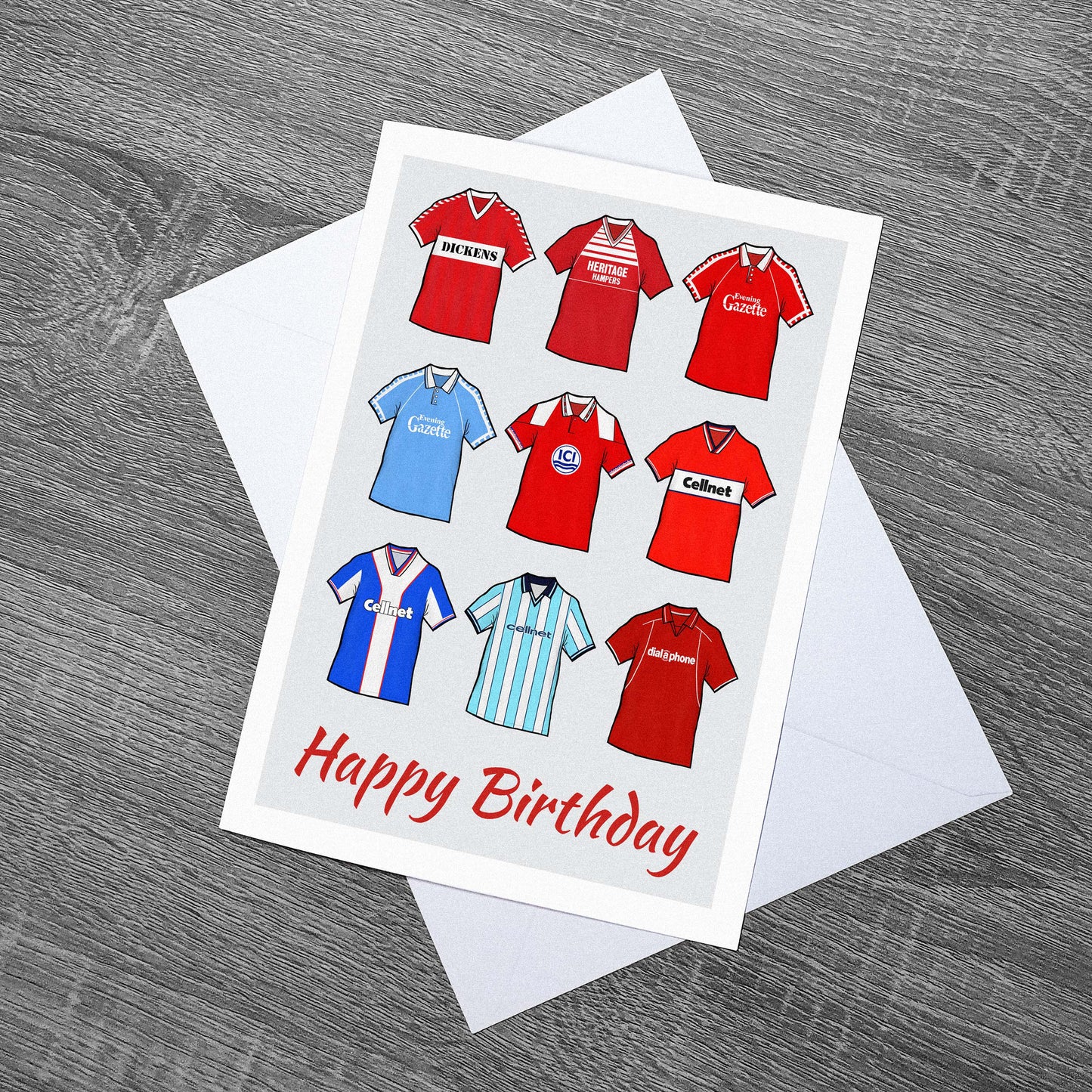 Middlesbrough Football Retro Birthday Card 