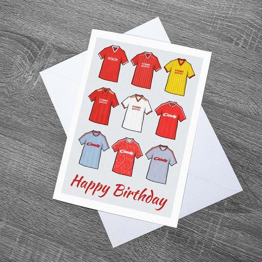 Liverpool Football Club Themed Retro Birthday Card 