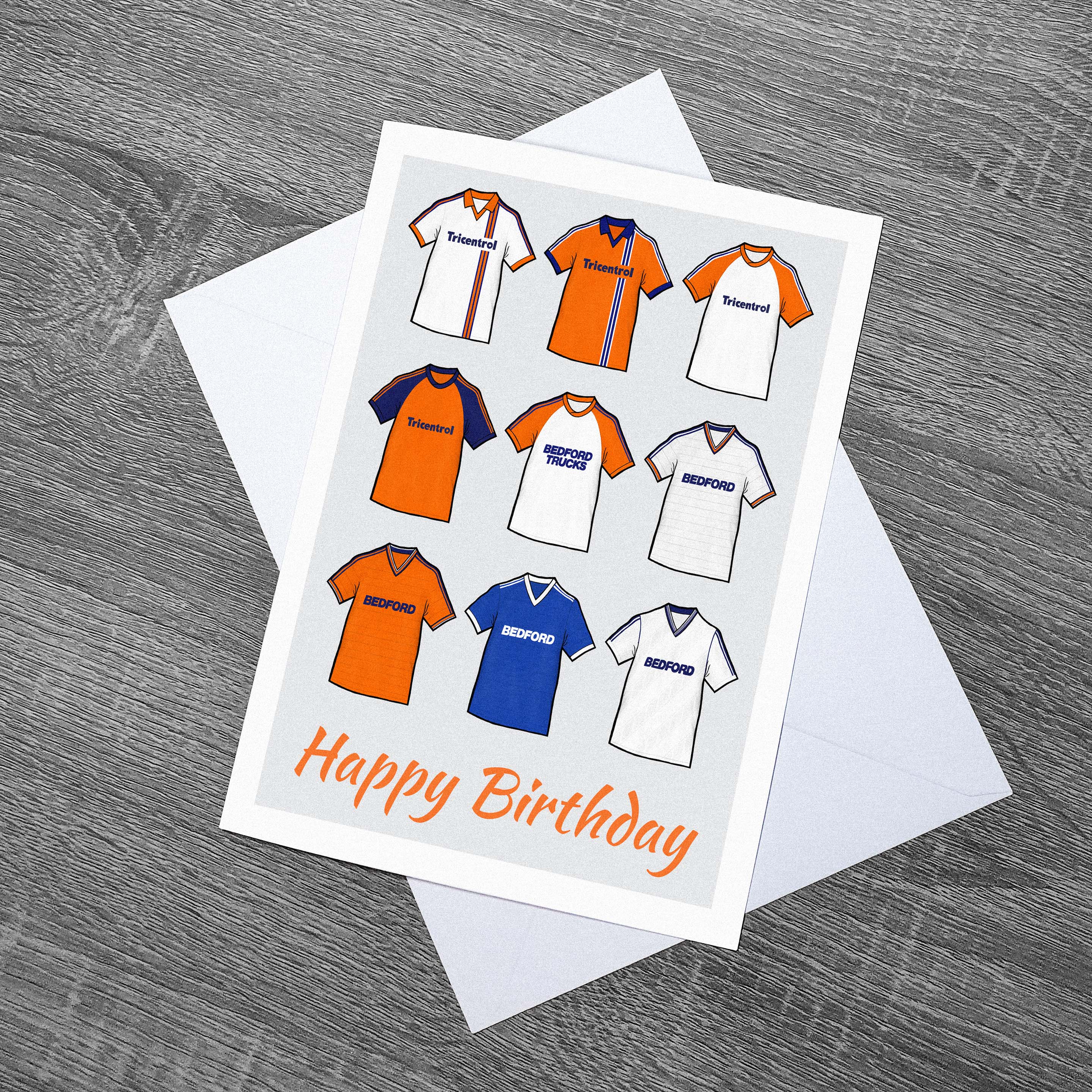 Luton Town Football Retro Birthday Card