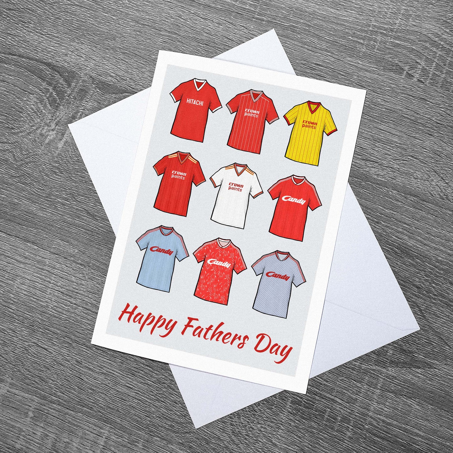 Liverpool Football Club Themed Retro Fathers Day Card 